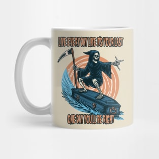 Surfing Grim Reaper Mug